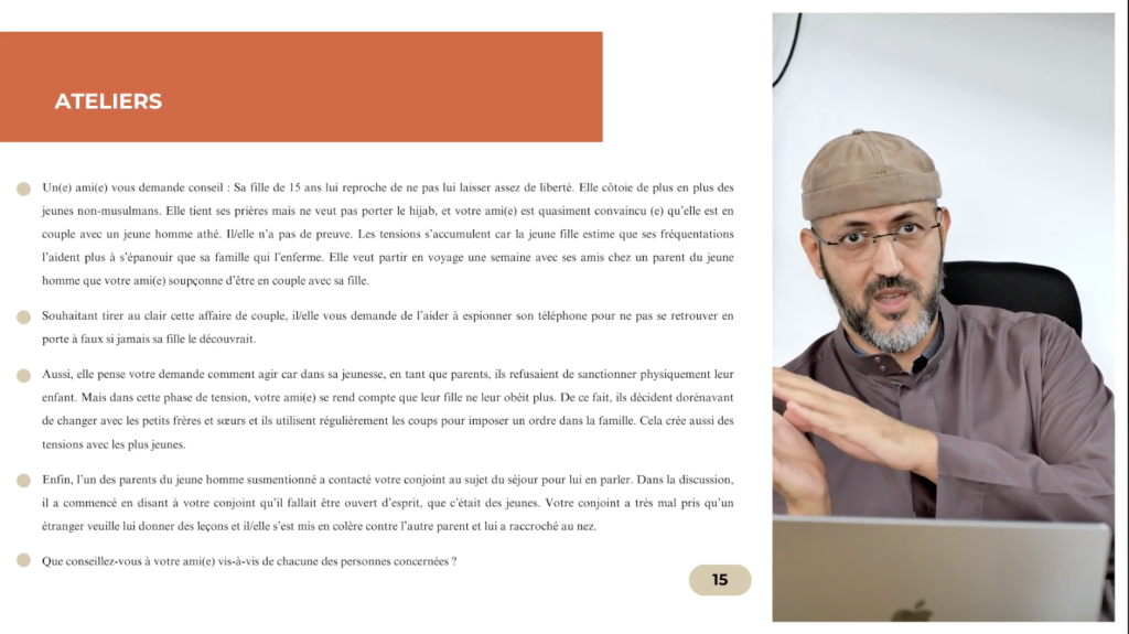 Atelier islam éducation enfants conseils parents adolescence islam comportement